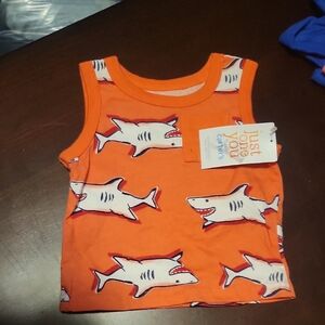 Orange Shark Tank Top